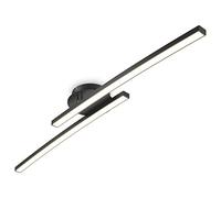 B.K.Licht I Plafonnier 12W, 2 LED pivotantes, 3000K blanc chaud, noir, 1100 lumen