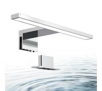 B.K.Licht lampe miroir LED armoire, applique salle de bain, lumière blanche neutre 4000 Kelvin, 5W, 550lm, IP44, largeur 300mm, chrome