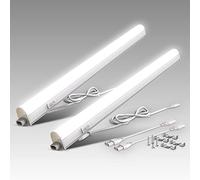 B.K.Licht lot de 2 réglettes LED pour cuisine et atelier, LED 8W, longueur 573 mm, 700 Lm, lumière blanche neutre 4000K