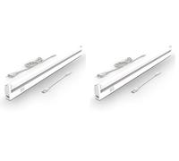 B.K.Licht - Lumière cuisine sous meuble avec interrupteur marche/arrêt, blanc chaud à blanc neutre réglable, extensible, éclairage LED cuisine sous meuble, lampe led, 54,7x6,1x2,4 cm, blanc (Lot de 2)