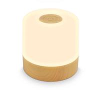 B.K.Licht - Mini lampe de table LED sans fil IP44, tactile, intensité variable par niveaux, lampe de chevet, veilleuse enfant et bébé, lampe d'extérieur, câble USB-C, batterie 7x7 cm