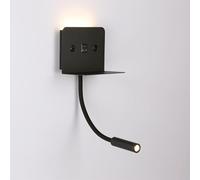 B·LED BARCELONA LED - Applique murale pour lecture SLANGE 2" - 3W + 6W - Port USB + USB-C - Blanc chaud