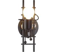 B·LED BARCELONA LED BarcelonaLED Applique murale humaniste vintage nordique créative industrielle rustique noire avec poupée articulée et échelle pour ampoule E27 intérieur chambre de jeune enfant