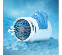 B.LIVING | Icy Breeze Ventilateur compact Rafraîchisseur d'Air par packs de glace | Mini ventilateur à Poser rechargeable USB - Ventilateur