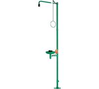 B-SAFETY Douche d'urgence ClassicLine avec laveur d'yeux et cuvette de récupération, raccord au sol 3/4 FF - BR 837 085