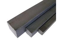 B&T Metall Barre carrée en acier 10 x 10 mm ST 37 laminée, noire - 3 pièces à 1995 mm (barre de 6 mètres divisée)