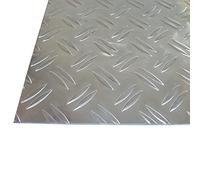 B&T Metall Duett Tôle gaufrée antidérapante en aluminium 2,5/4,0 mm Aspect naturel Découpée