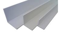 B&T Metall Équerre en plastique PVC rigide Blanc 100 x 60 x 3,0 mm Longueur 2 m