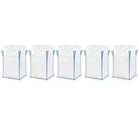 B Teurobrecher - Lot de 5 sacs Big Bag de 90 x 90 x 110 cm - Pour déchets de construction, bois, déchets de jardin, sable, agriculture - Capacité de charge de 1000 kg