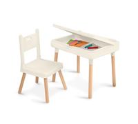 B. toys Little Desk & Chair Duo, Bureau Enfant avec Rangement, Ivoire | Bureau et chaise pour dessin, coloriage et travaux manuels, avec pot à crayons, comprend 10 pièces au total, 3 ans et +