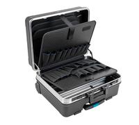 Werkzeugkoffer go mit Rollen + Werkzeugtaschen, Werkzeugbox ohne Werkzeug, B&W