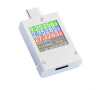 B10 Dispositif de surveillance de l'alimentation USB C avec écran LCD pour courant de tension en temps réel et alimentation dans les applications DC 4,5-50 V 600 W (blanc)