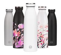 B2DO Bouteille d'eau Isotherme 750 ml Essence Blanche | Gourde métallique réutilisable en acier inoxydable à double paroi sous vide |Gourde INOX isotherme de sport |Bouteille isotherme sans BPA