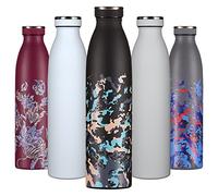 B2DO Bouteille d'eau Isotherme 750ml Vert Noir | Gourde métallique réutilisable en acier inoxydable à double paroi sous vide | Gourde isotherme de sport anti-fuite | Bouteille isotherme sans BPA