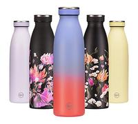 B2DO for GH Bouteille d'eau Isotherme 500ml Rubis Lilas | Gourde métallique réutilisable en acier inoxydable à double paroi sous vide| Gourde INOX isotherme de sport | Bouteille isotherme sans BPA