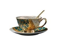 B3F7M4R9J2 Taza Chic Service à thé de l'après-midi anglais exquis haute qualité, tasses avec cuillère, for le café, et au lait