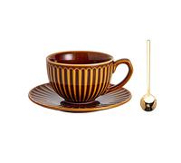 B3F7M4R9J2 Taza Chic Tasse à café Vintage ensemble de tasses fleurs en céramique domestique Latte lavage la main après-midi thé(Multi-colored,Petit)