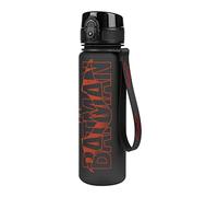 Baagl La Gourde en Tritan avec Paille et Passoire pour Enfant 500 ml, Sans PVC et BPA, Anti-Fuite (Batman Red)