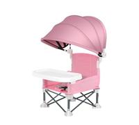 Babby Dining Chair - Primme Qualiity Seatings, Sun Canopy Smmooth Surrfaces Highchairs, Foldable Metal Durrable Impactt Trays, Compact Portable Todler Feeding Gears - For Outdoors Picnic Campings