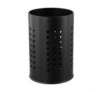 babominimer Porte-ustensiles en acier inoxydable, design aéré de ce porte-ustensiles, tube pour fourchettes, cuillères, spatule, décoration de cuisine (noir, grand)