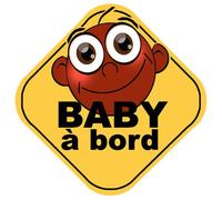 Baby À Bord Afro - 15cm - Sticker/Autocollant