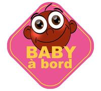Baby À Bord Fille Afro - 10cm - Sticker/Autocollant