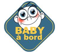 Baby À Bord Garçon - 15cm - Sticker/Autocollant