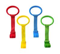 Baby Crib Pull Rings, 4 Pack Adjustable Stand Up Handles, Educational Training Grips, Baby Exercise Aid For Standing, Walking, Grabbing, Nursery, Playroom, Travel, Home, Daycare