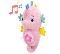Baby Einstein Veilleuse bébé Doudou hippocampe - Musicale, répond aux pleurs, bruits blancs - Rose