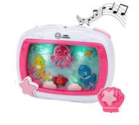 Baby Einstein Sea Dreams Soother, Veilleuse Bébé Musicale et Lumineuse avec Bruit Blanc - Aquarium Veilleuse Enfant Apaisante, 25+ Minutes Lumières Douces, Sons Océan, Télécommande, 0+ Mois, Rose
