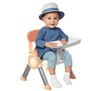 Baby Feeding Chair, Non-Slip Dining Seat With Tray, Multifunctional Kids Study Stool, 12.99 Inches Portable Musical High Chair For Camping, Lawn, Beach, And Travel