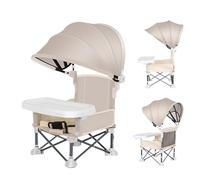 Baby Folding Dining Chair, Travel Toddler Seat, 14.96x12.2x14.57 inches Portable High Chair for Outdoor, Home, Lawn, Beach, Camping, and Picnic, Lightweight Compact Design