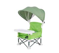 Baby Folding Dining Chair, Travel Toddler Seat with Tray, Portable Baby Chairs with Canopy, Compact Design for Eating, Ideal for Outdoor, Home, Lawn, Beach, Camping, Picnic