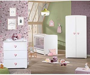 BABY PRICE 1P377 Chambre Bébé Trio Lit + Commode + Armoire