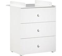 BABY PRICE New Basic Commode a langer 3 tiroirs - Boutons boule blancs Neutre G
