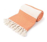BABY SHOWER CHOCOLATE Serviette de plage turque Peshtemal 100 % coton - Séchage rapide - Décoration bohème - Couverture de camping (orange)