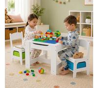 Baby Vivo Set Table d'activités pour Enfants avec 2 Chaises Ensemble Enfant Mobilier Meuble Filles et Garçons en Bois - Moritz
