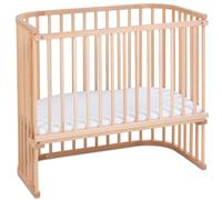 babybay Boxspring XXL lit cododo en Bois de hêtre Massif/Compact et modulable/Hauteur du lit réglable en continu/lit bébé évolutif (Vernis Naturel) / Parure de lit pour Enfants