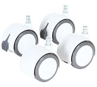 babybay Jeu de roulettes parquet/rouleaux adapté à tous les modèles babybay I du lit d'appoint au berceau, blanc