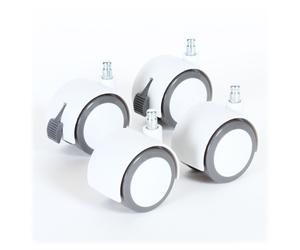 Babybay - Lot de 4 roulettes parquet pour berceaux Cododo Babybay - Blanc