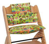 Babyline Housse de Coussin pour Chaise Haute Stokke - Compatible avec Tripp Trapp, Trip Trap et Chaise Haute Évolutive (Hippie Vert)