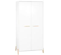 Armoire Enfant | Meuble Rangement Enfant 2 Portes | Joy Blanc | 85 x 175 x 56 cm | Fabriqué en France | Babyprice par Sauthon