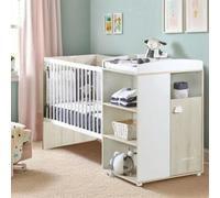 Lit Bébé Combiné Evolutif En Bois - Smile Blanc 60X120