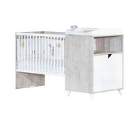 Babyprice - Scandi Gris - Lit Combine Evolutif 120x60 En 90x190 - Baby Price Gris