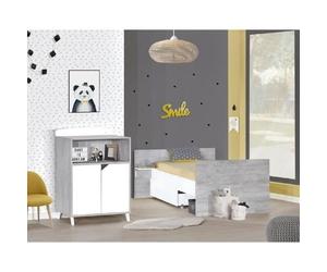 Babyprice - Scandi Gris - Tiroir De Lit Combiné Evolutif Gris