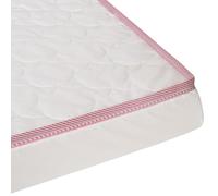 Babysom - Matelas Bébé/Enfant - 70x140 cm - Réversible Été/Hiver - Face Été Respirante & Face Hiver Ouatinée - Épaisseur 8 cm - sans Traitement Chimique - Certifié Oeko-Tex - Ganse Rouge