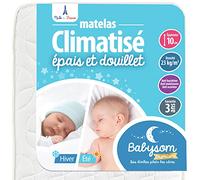 Matelas enfant 70x140 cm babysom soutien moelleux épaisseur 10 cm