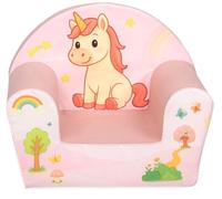 Babystoria Fauteuil Premium Licorne, Rose, Mousse Haute Densité, 51x33x43 cm, Design Moderne, Anti-Bascule, pour Lecture, Chambre d'enfant, 2-6 Ans