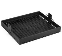 Bac à braises réglable - Barbecue - 38,5 à 73 cm - Acier - Noir - Pour grill rectangulaire