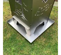 Bac à cendres pour foyer de 78 cm | Accessoires pour foyers | Robuste et fabriqué en acier de haute qualité | Bac à cendres pour des moments chaleureux dans votre jardin